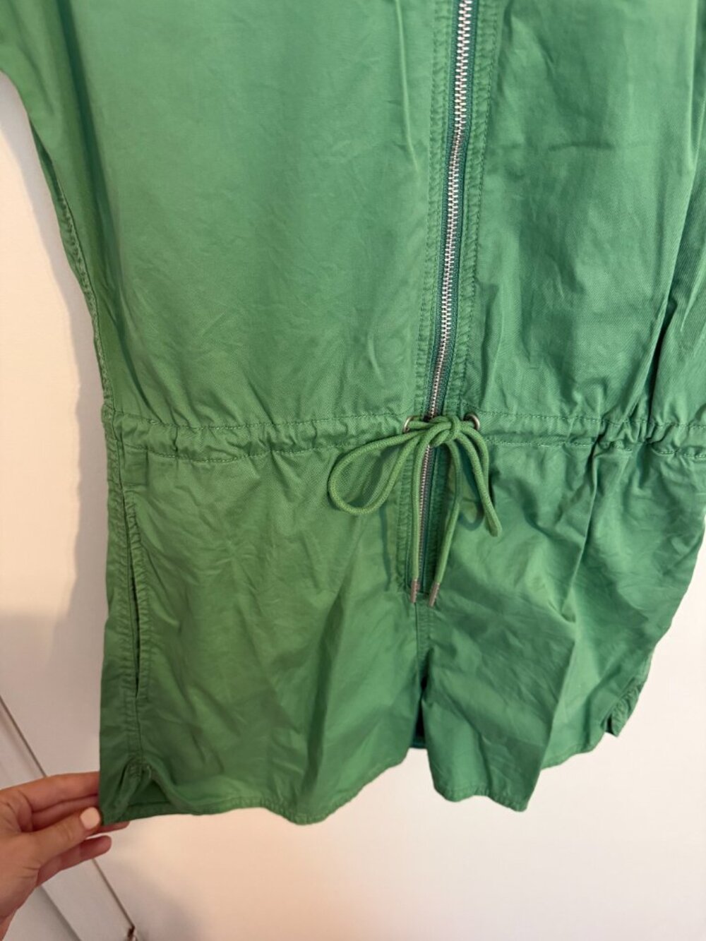 Pistola Meg Shorts Romper Zip Front With Stretch Green XS - Picture 8 of 9